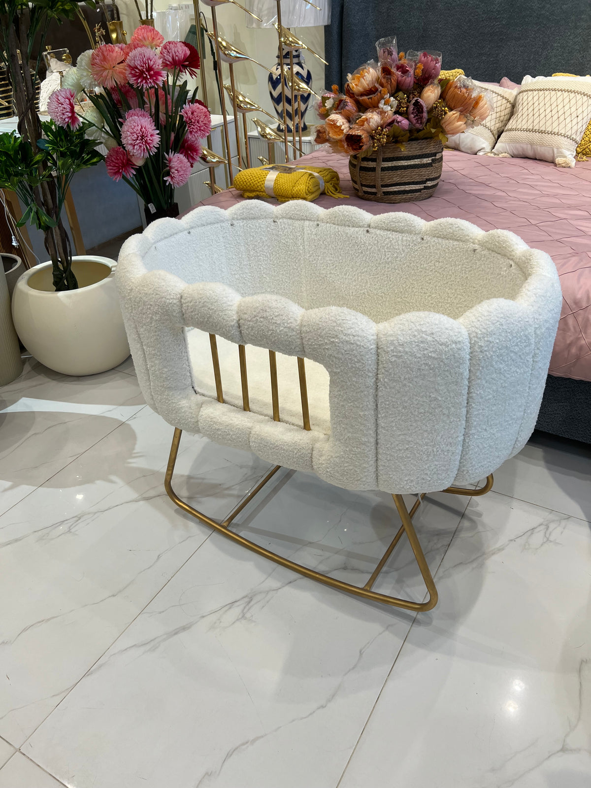 Baby bassinet White Boucle 08