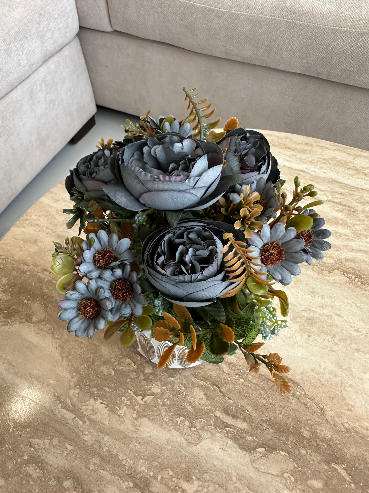 Gold leaf Planter 002 Blue