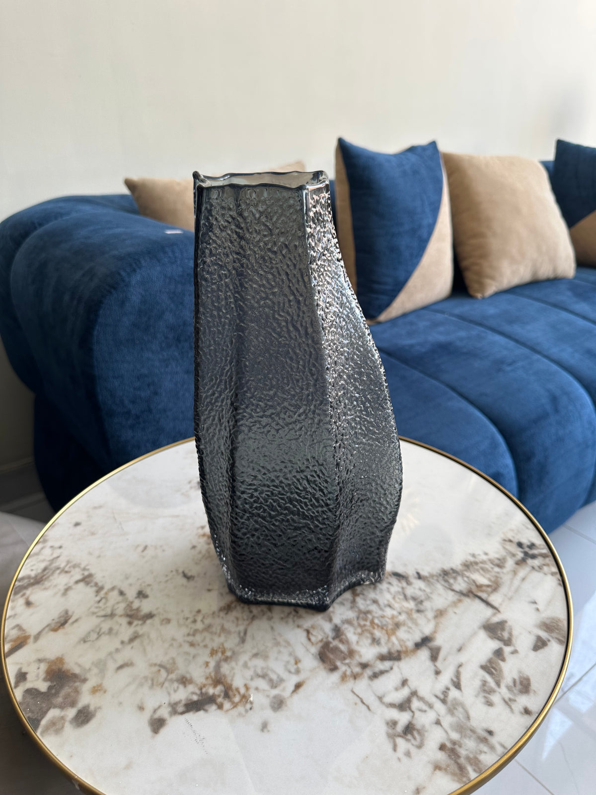 Black Frosted Glass Vase