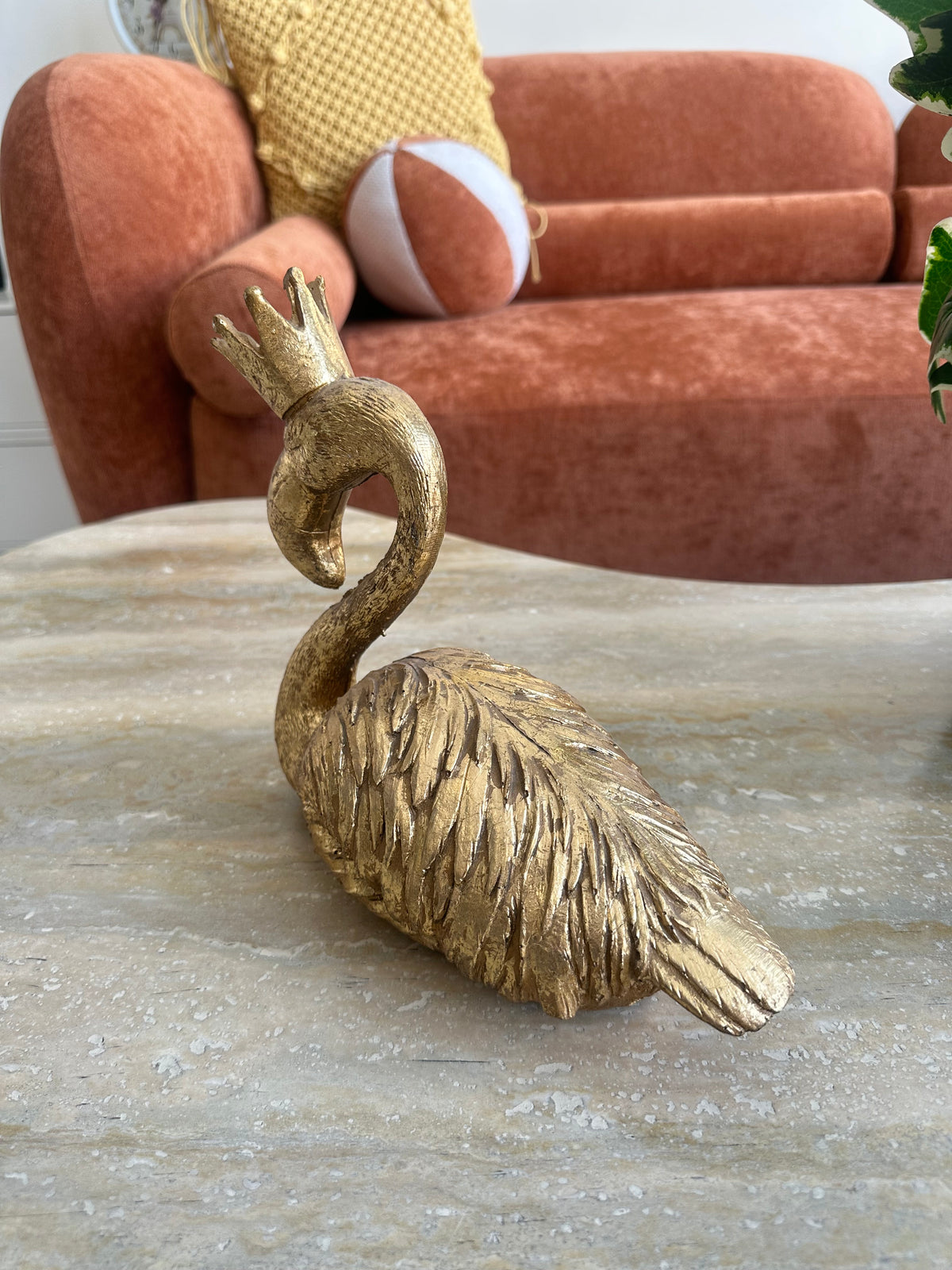 Golden Flamingo Statue