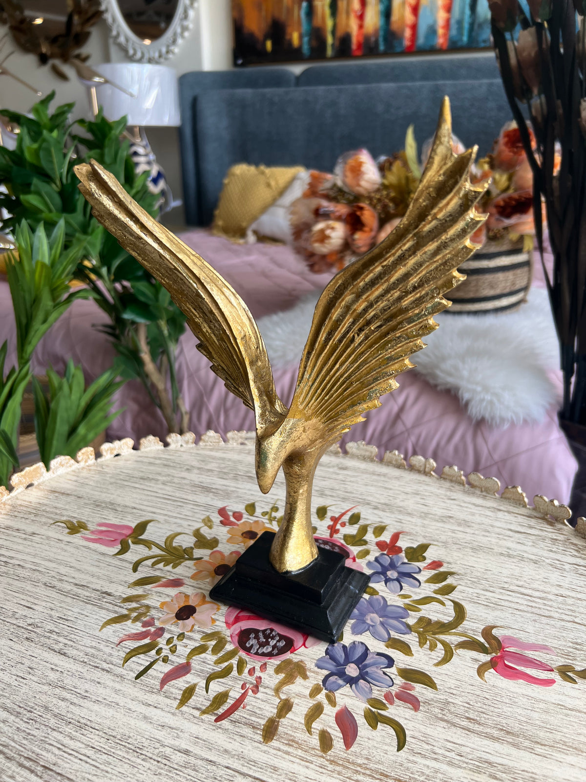 Flying Eagle Gold Sculpture