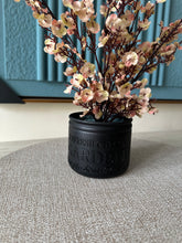 Beige Eucalyptus with Black Planter