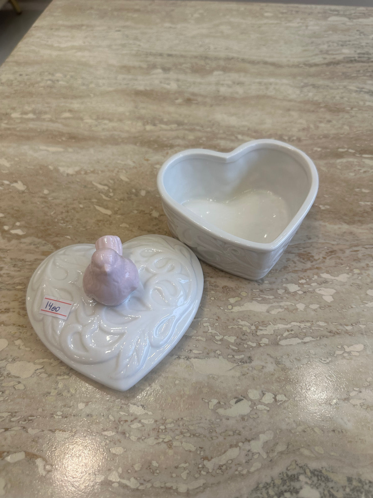 Bird heart jewellary box & candle stand