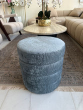 Boucle Premium round Stool Blue 0017