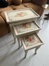 White Blossom Nesting Tables set of 3