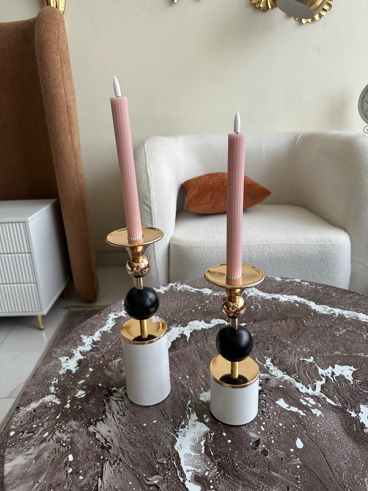 Pink Wax Cell Operated Candles