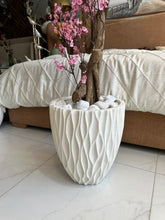 Faux Eucalyptus Pink flower Plant with Imported Planter