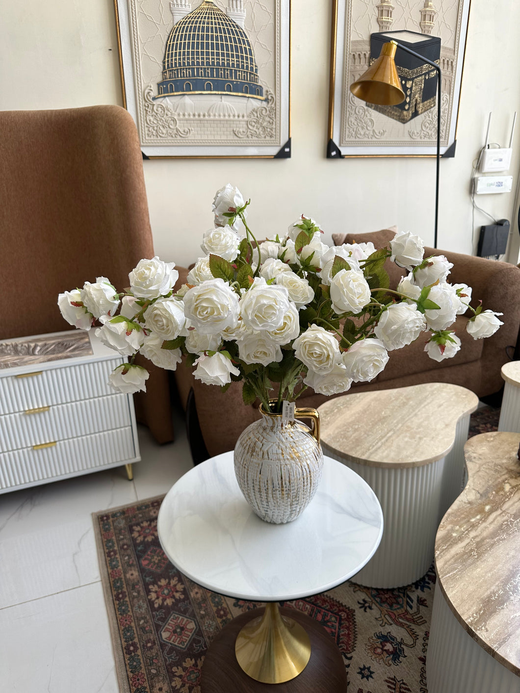 White Roses Bouquet Stem