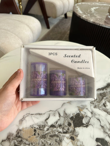 Lavender Scented Candle Set