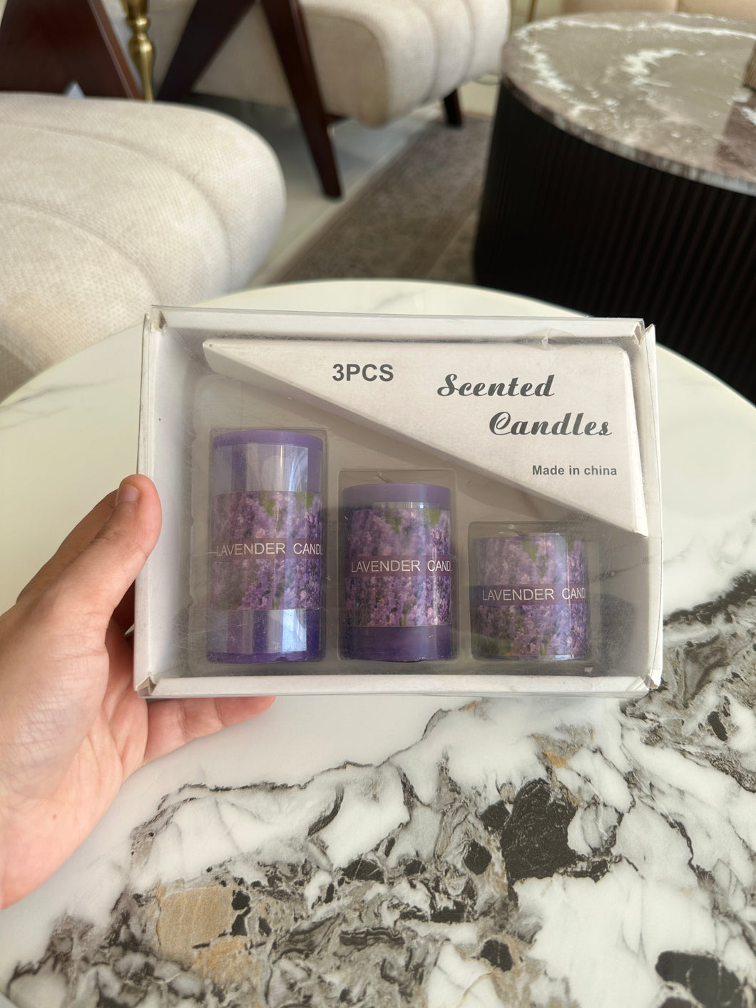 Lavender Scented Candle Set