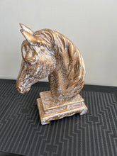 Horse Head Sculpture White Antique