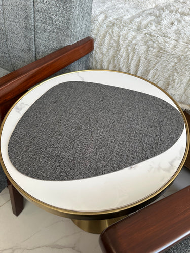 Leatherite Table mat grey 010