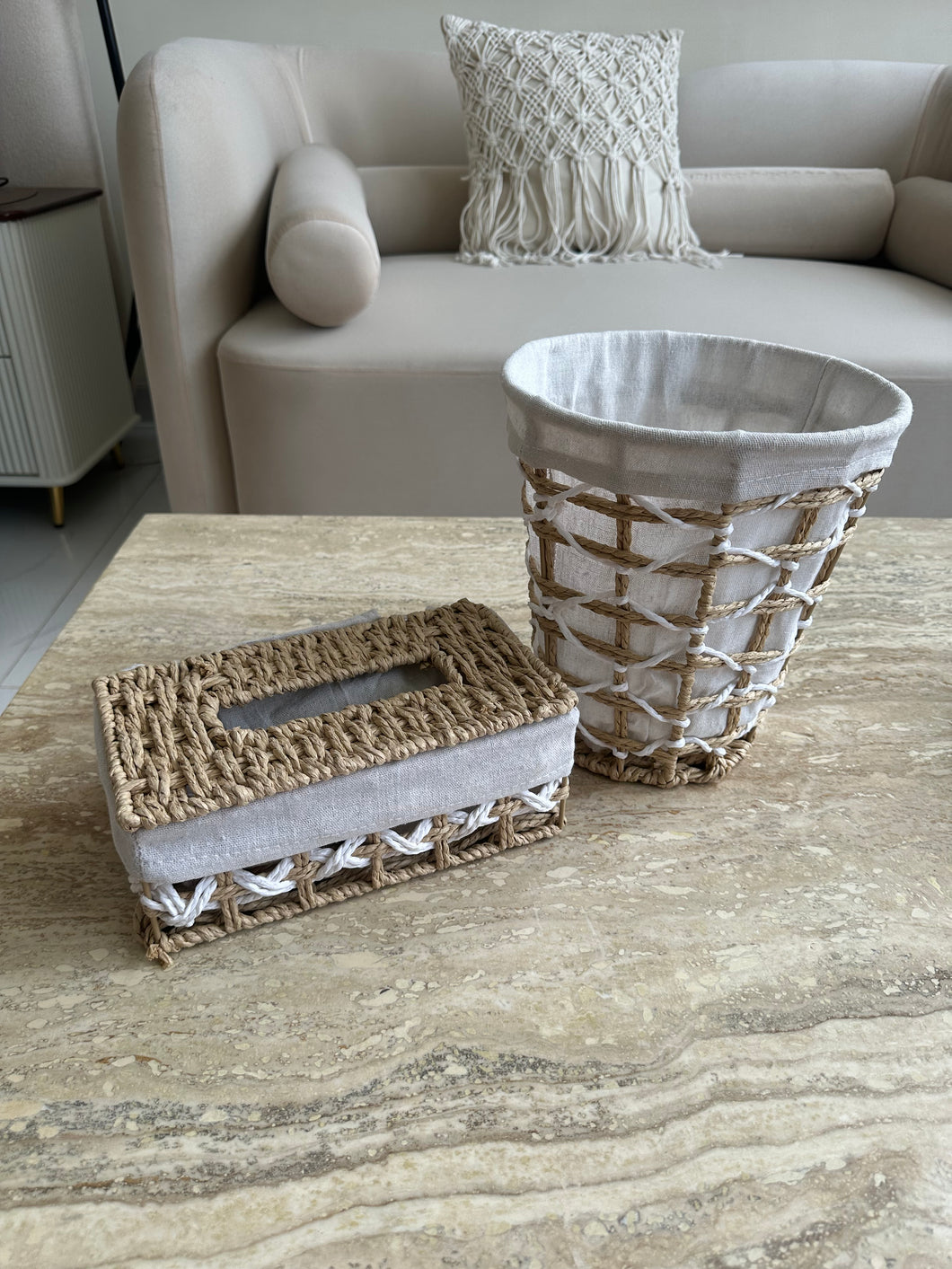 Rustic Tissue Box and Storage Basket 005