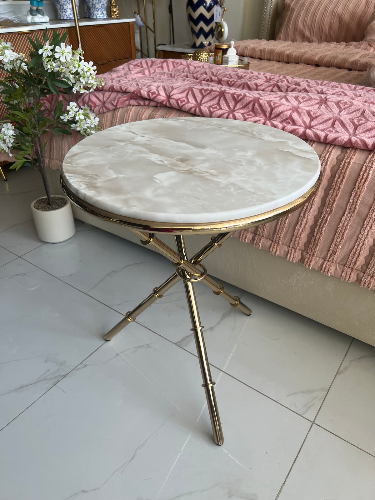 White Marble top Table