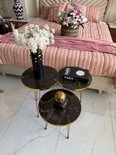 Black Gold nesting table set of 3
