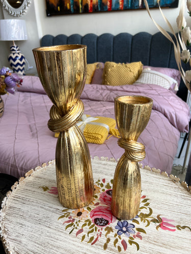 Table decor gold cylinder candle stand