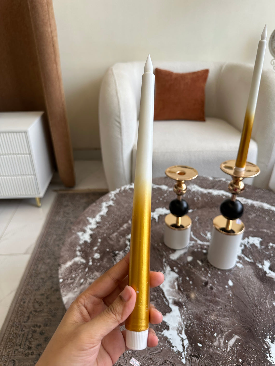 Gold Cell Operated Candles