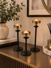 Midnight Glow Candle stands set of 3
