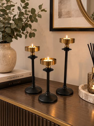 Midnight Glow Candle stands set of 3