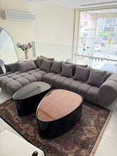 L shape sofa 6 seater grey glory