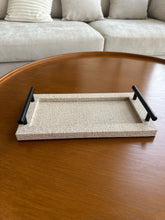 Jute Tray Brown with metal handles 025