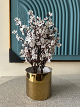 White Eucalyptus with Gold Planter