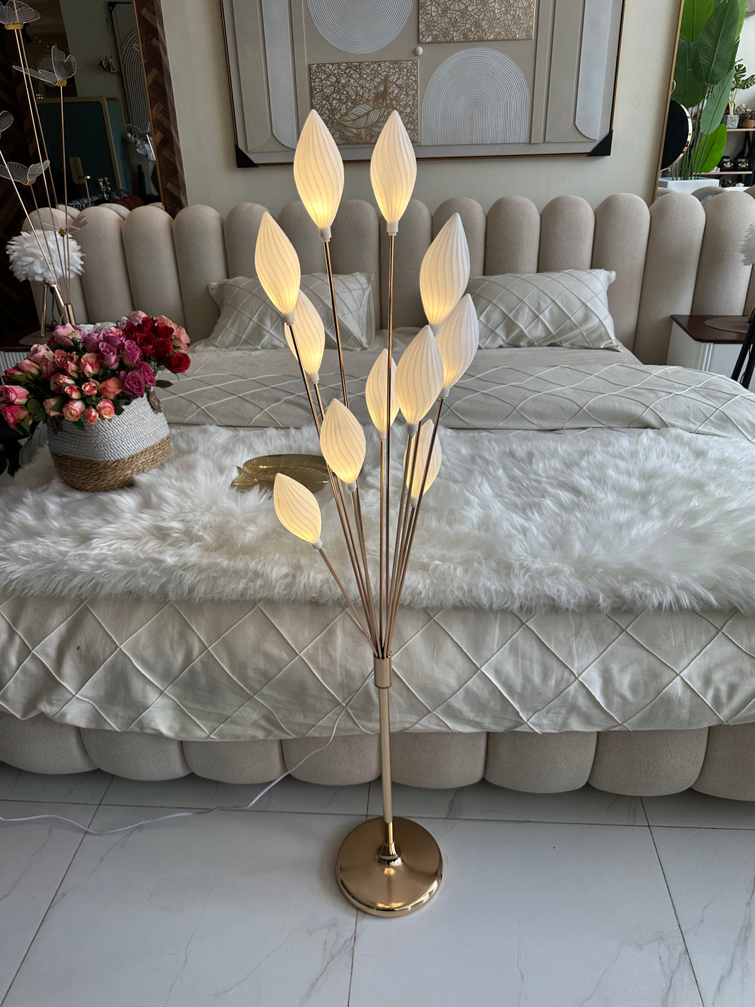 Gold Petal Floor Lamp
