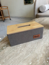 Greyish Brown tissue box and Storage box