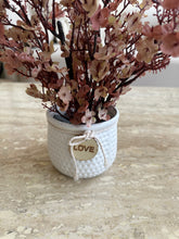 Beige Eucalyptus with White Planter