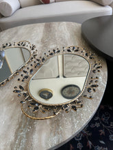 Gold with black crystals tray set
