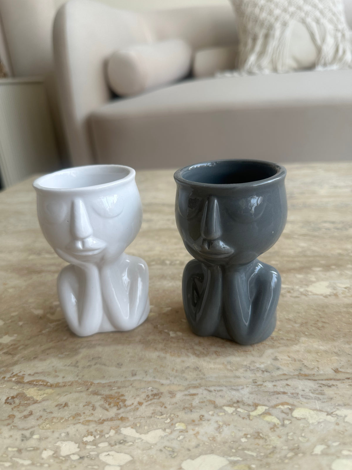 Sleeping man candle stand