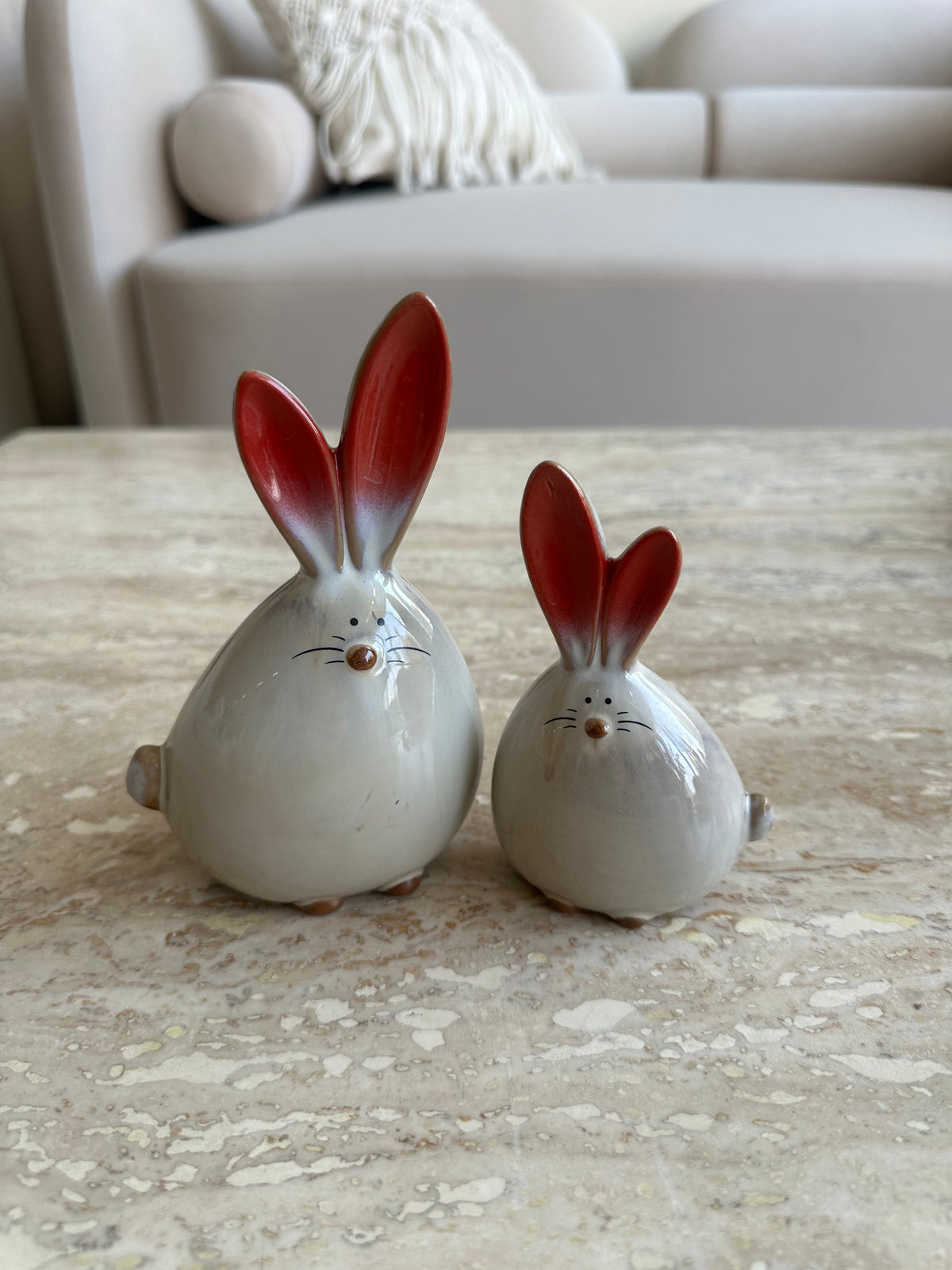 Cute bunny decor set of 2