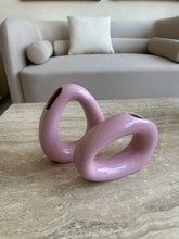 Ceramic Vase Set of 2 Pink