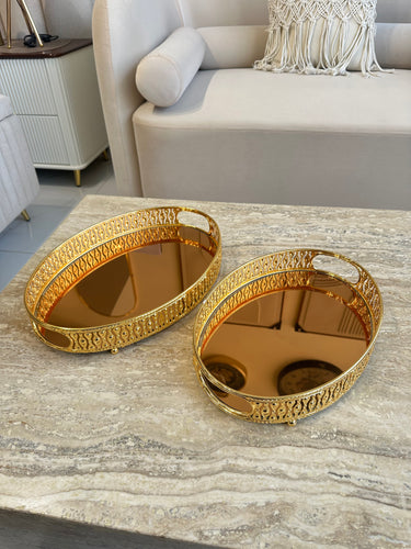 Metallic tray set 015