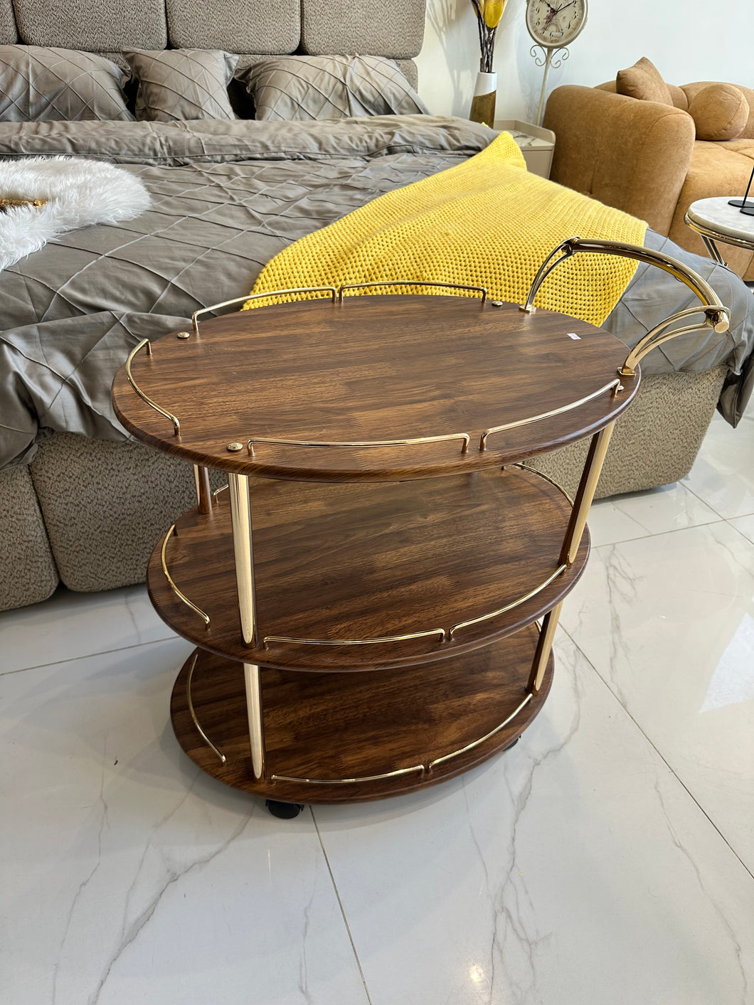 Imported Tea Trolley Brown 002