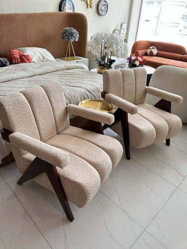 Beige Luxx chair Pair