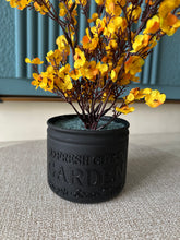 Yellow Eucalyptus with Black Planter