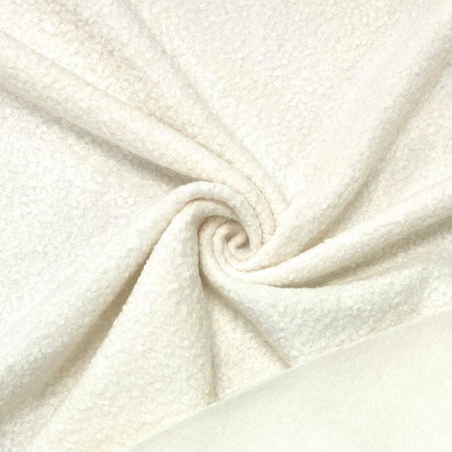 White Boucle Fabric 01