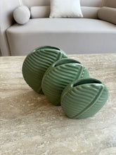 Leaf Vase set of 3 light green