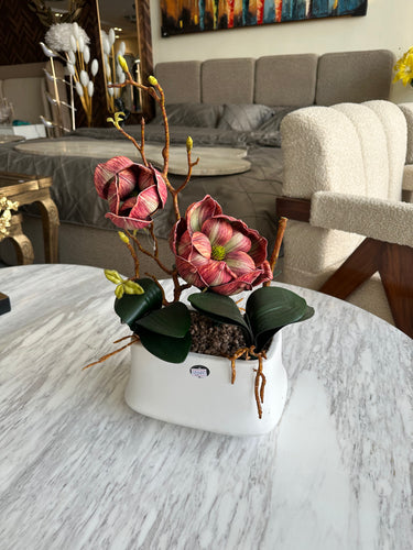 Magnolia Flower Arrangement in Ceramic pot