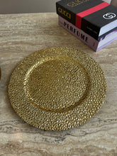 Textured Round Gold Tray