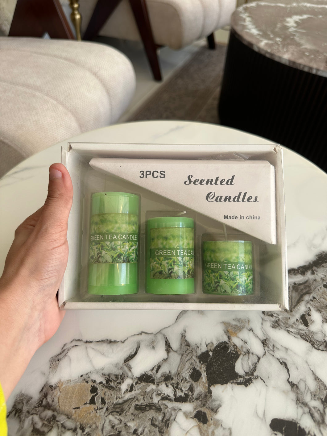 Green Tea Scented Candle Set