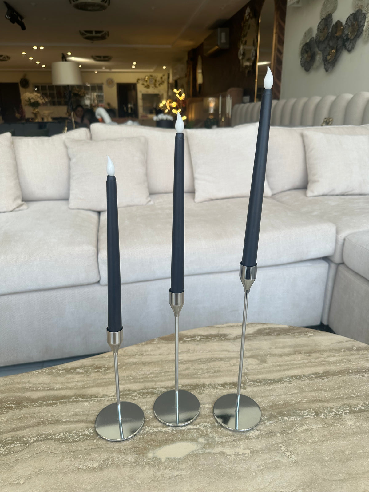Black Cell Operated Candles