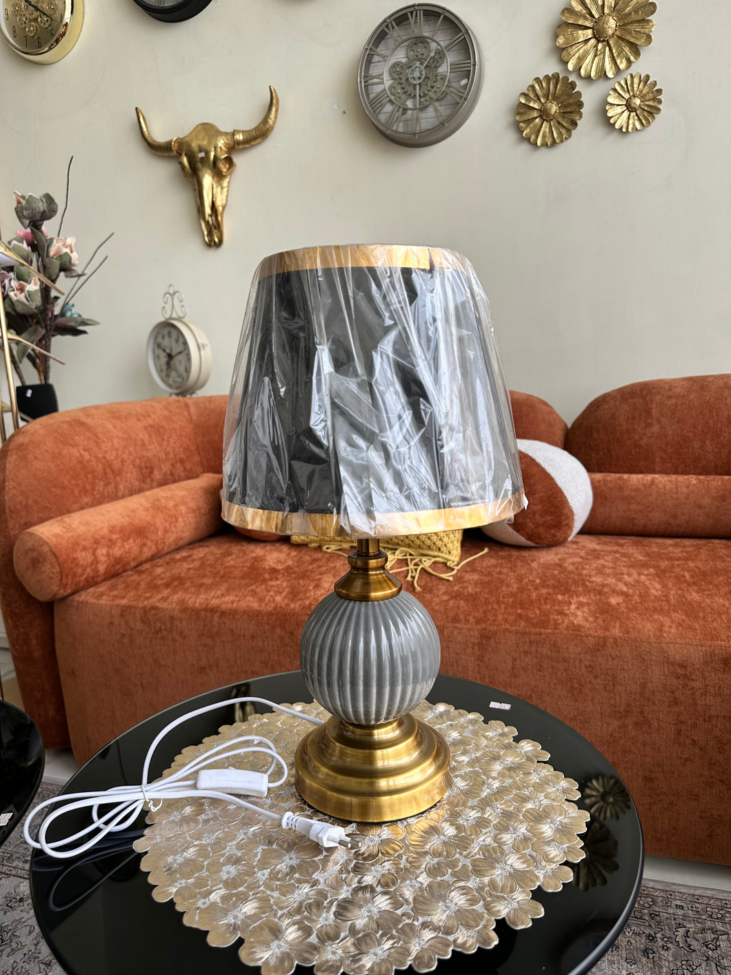 Ceramic Table Lamp Pair