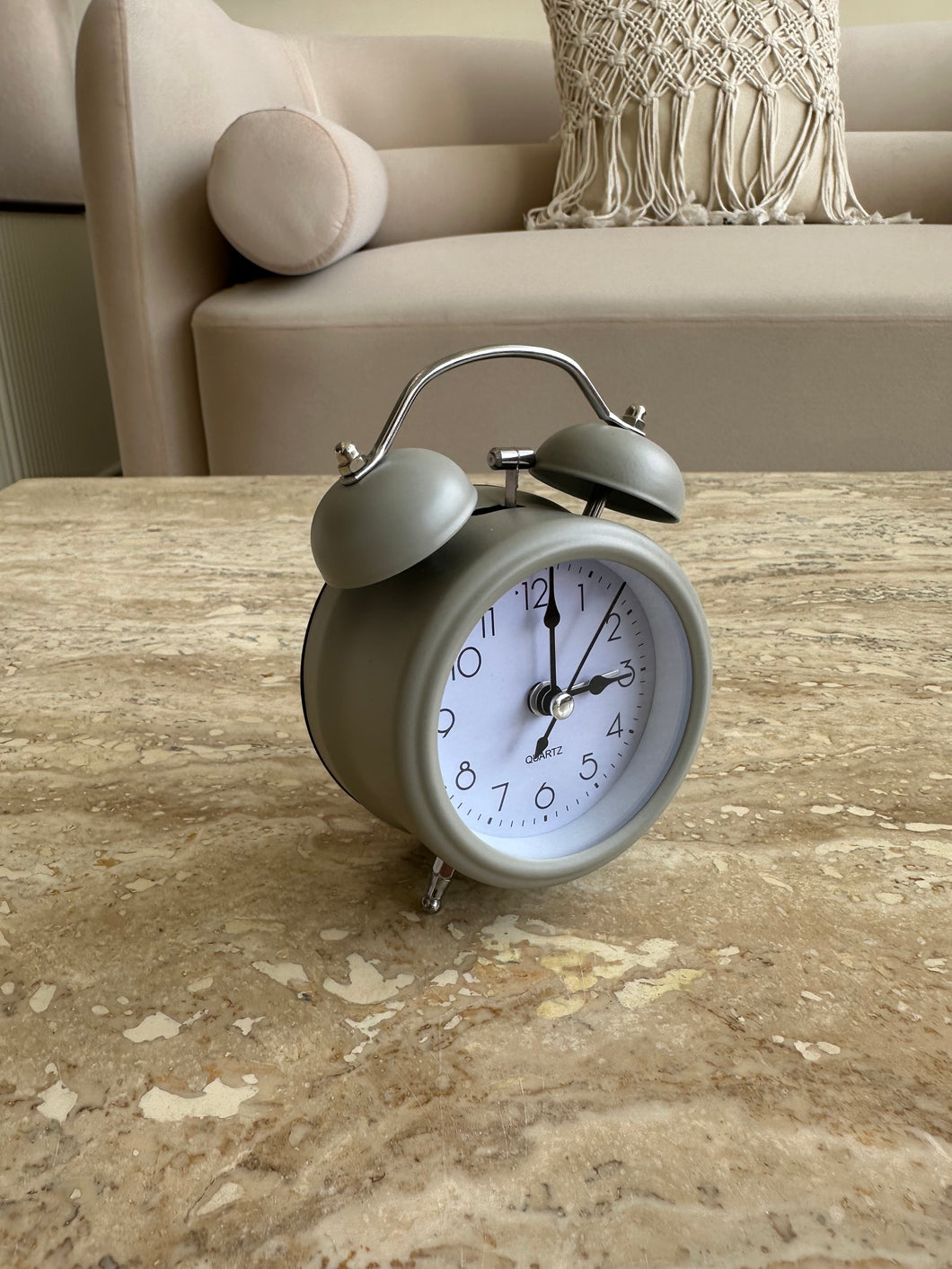 Grey Alarm Clock Small