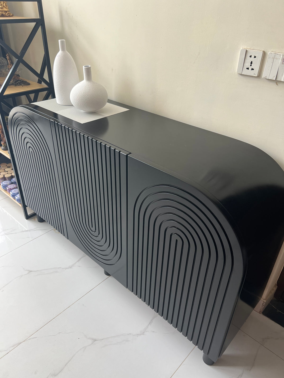 Noir Curve Side Board