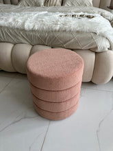 Boucle Premium round Stool Dusty Pink 0019