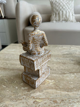 Book Reading Women Sculpture- white antique