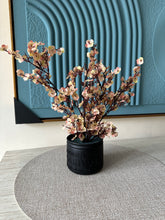Beige Eucalyptus with Black Planter