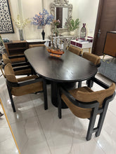 Black Ashwood Dinning Table with Ladderback Chairs